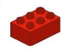 L-W Toys Junior Kostka 3x2 červená 